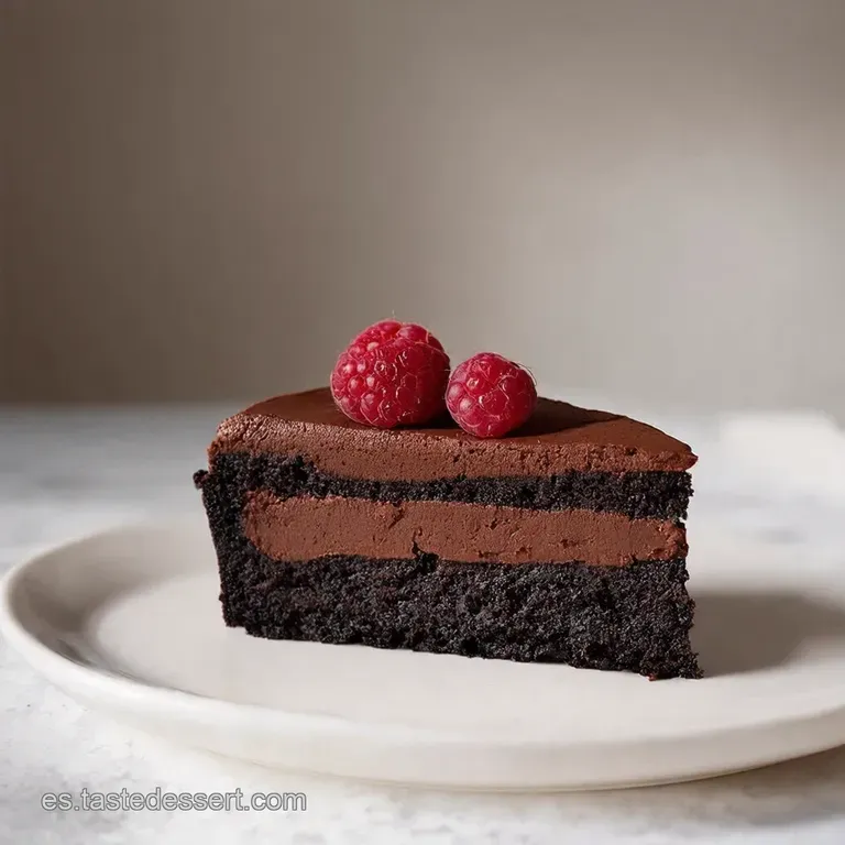 La Tarta de Queso de Chocolate Negro y Frambuesa