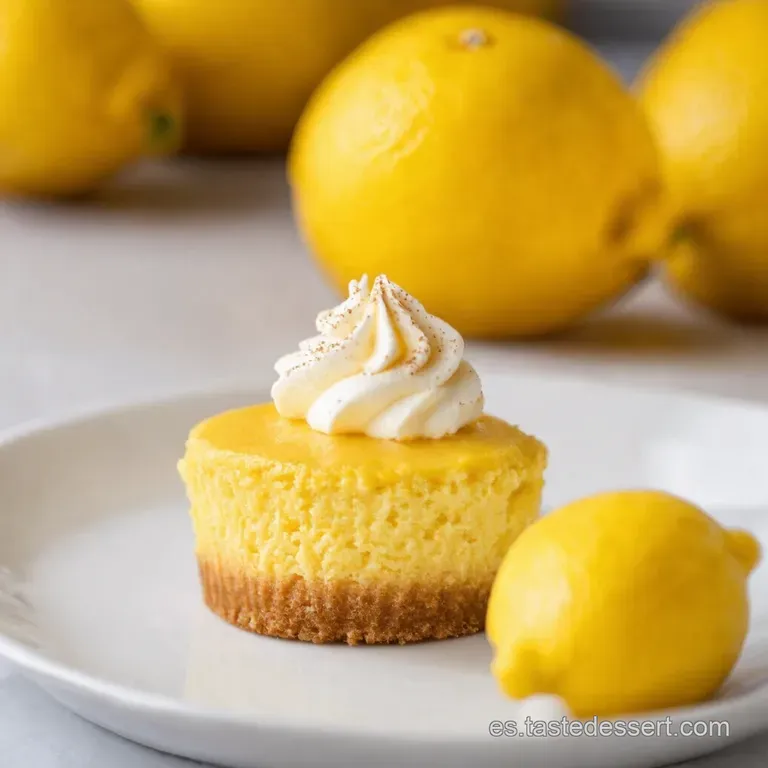 Mini Lemon Cheesecakes presentation