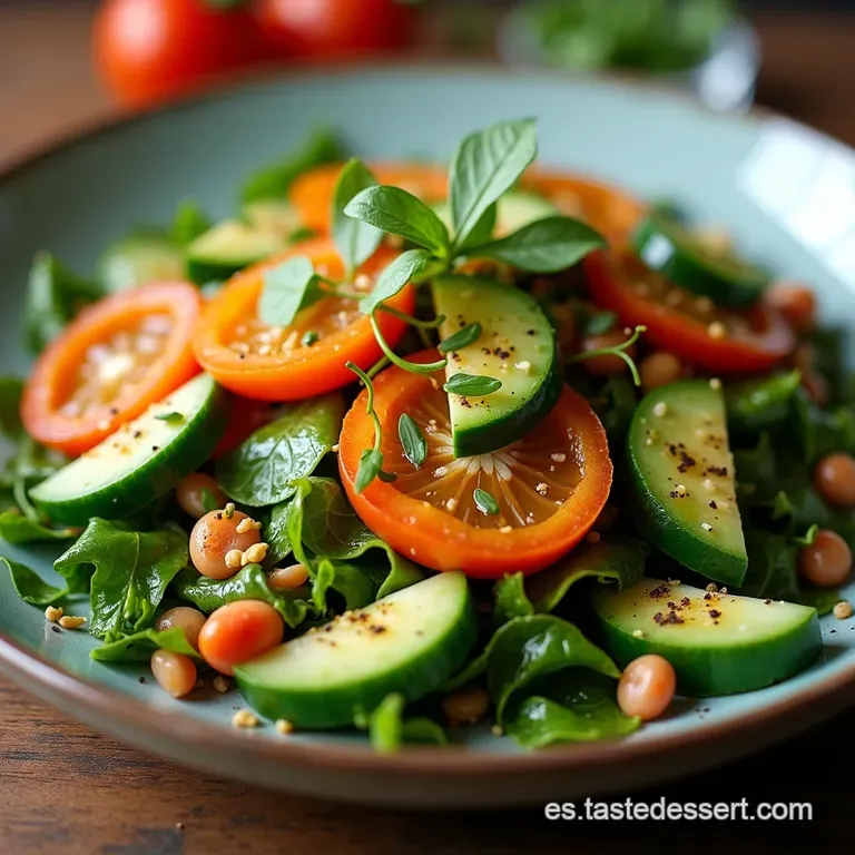 La Joya del Huerto Ensalada Refrescante de Nopales y Lentejas con Aderezo C&iacute;trico
