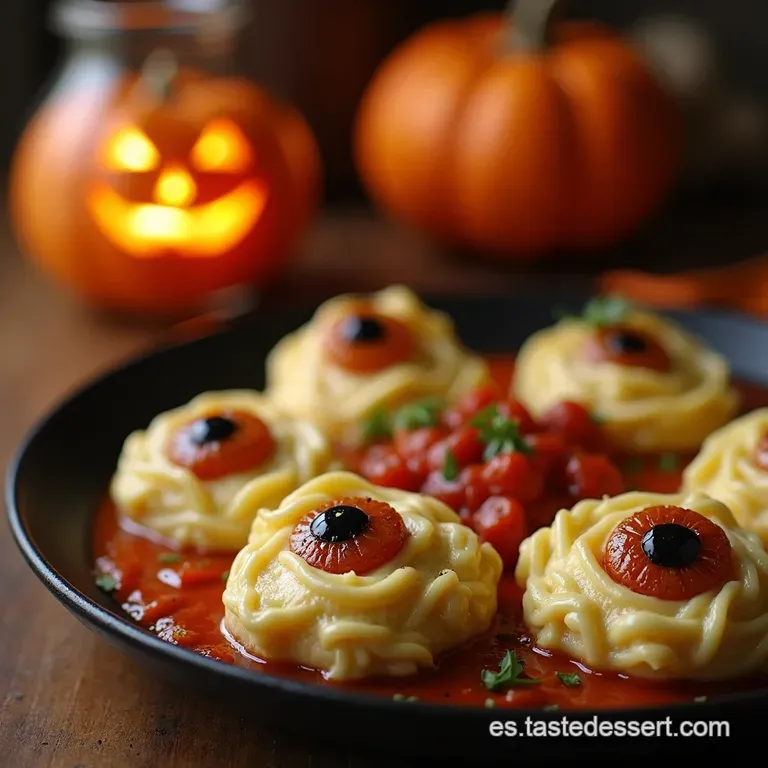 Ojos De Bruja De Halloween Rellenos De Nutella presentation