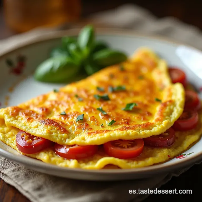 El Omelette Cl&aacute;sico Espa&ntilde;ol Cremoso de Tomate Fresco Jam&oacute;n Serrano y Queso Fundido