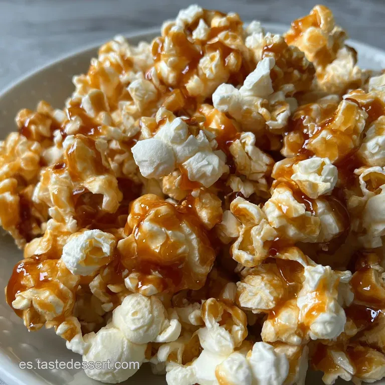 Caramel popcorn overflowing from a vintage bowl, a tempting treat with crunchy texture and rich, amber color.