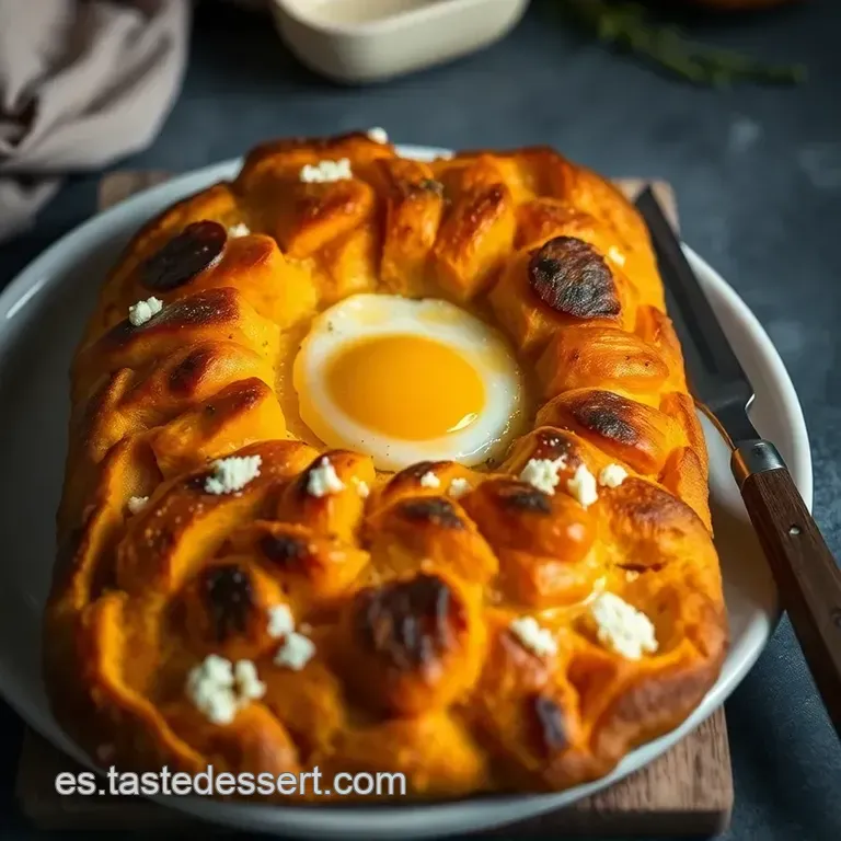 Pan De Calabaza Con Feta Y Mantequilla De Ajo presentation