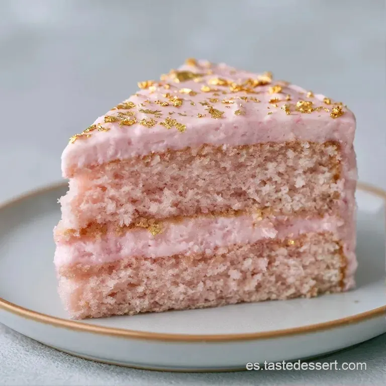 Porci&oacute;n triangular de bizcocho esponjoso sobre plato blanco, con crema batida sedosa y una cereza roja brillante.