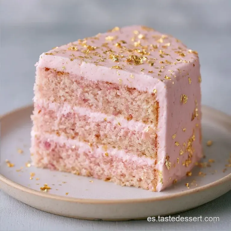 Pastel De Cumplea&ntilde;os Rosa Y Dorado: Elegancia Saludable