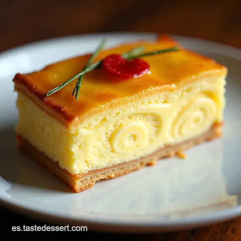 Pastel de Libra Doble Placer Esponjoso Bizcocho de Vainilla Coronado con Cremoso Pud&iacute;n de Pl&aacute;tano