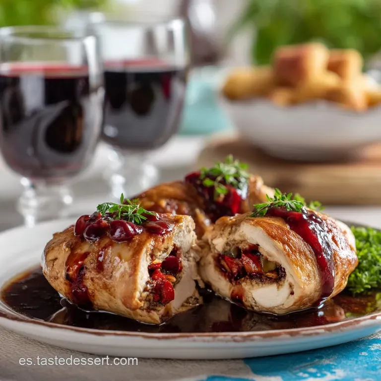 Recetas De Nochebuena: Pollo Relleno De Fiesta F&aacute;cil presentation