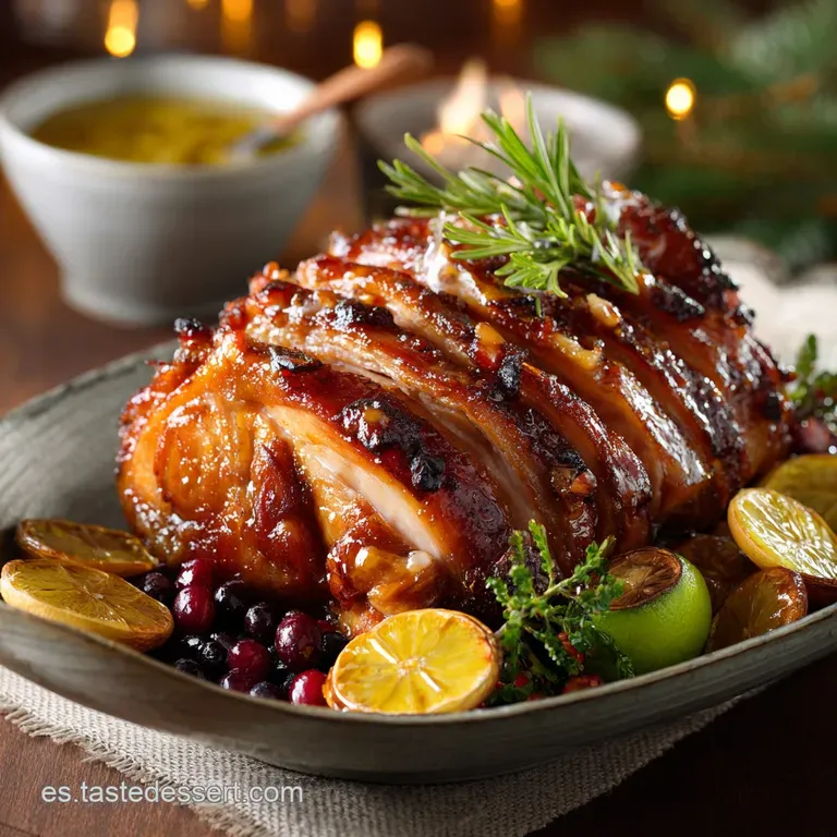 Cenas Navide&ntilde;as: Pernil De Cerdo Glaseado Para Un Fest&iacute;n Lento presentation
