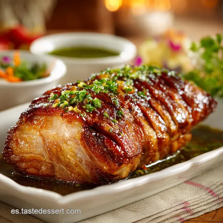Cenas Navide&ntilde;as: Pernil de Cerdo Glaseado para un Fest&iacute;n Lento