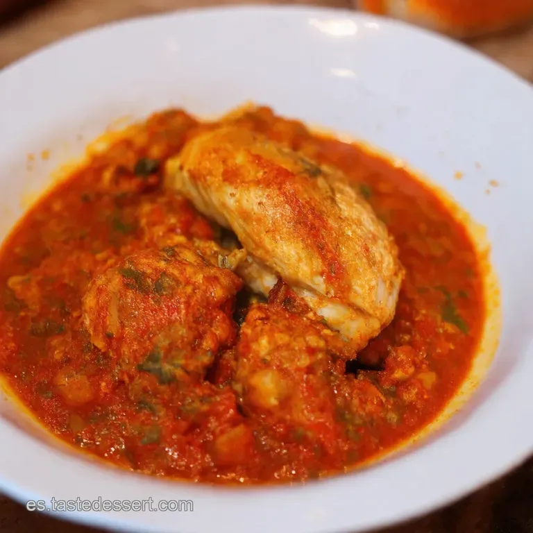 Pollo a La Paprika H&uacute;ngara presentation