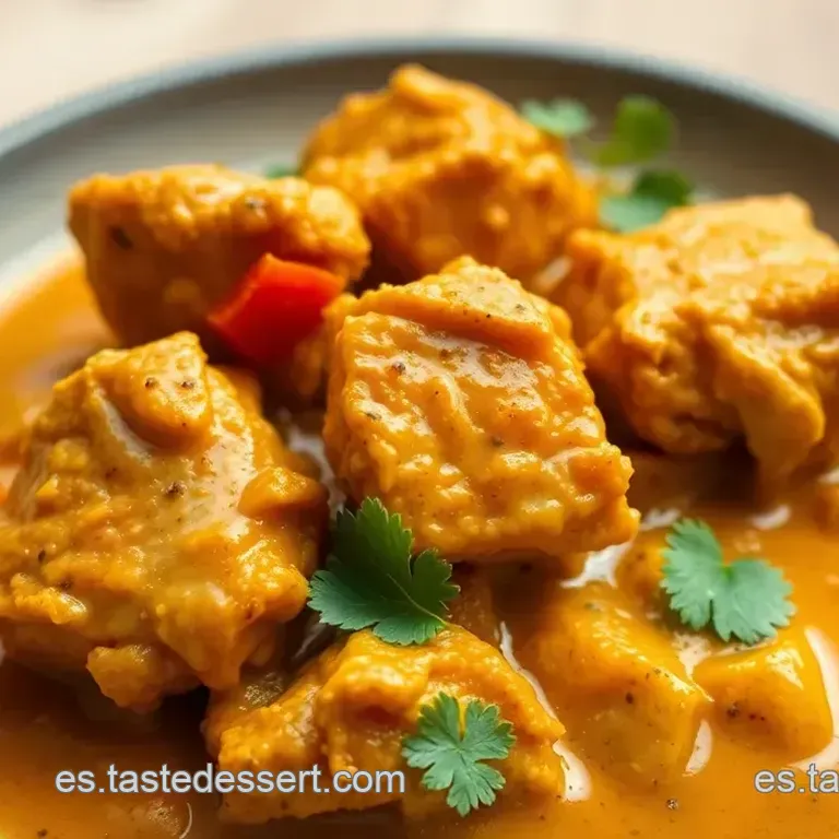 Pollo al Curry Cremoso con Toque Espa&ntilde;ol