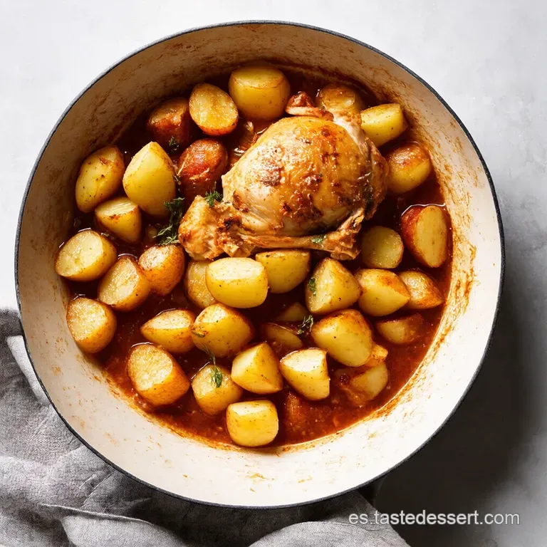 Pollo al Horno con Patatas a la Espa&ntilde;ola