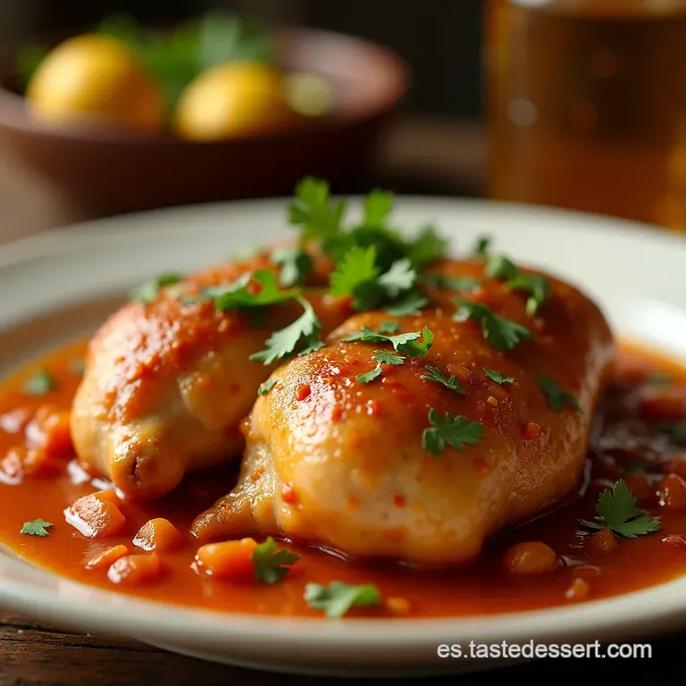 Pollo Encacahuatado Cremoso presentation