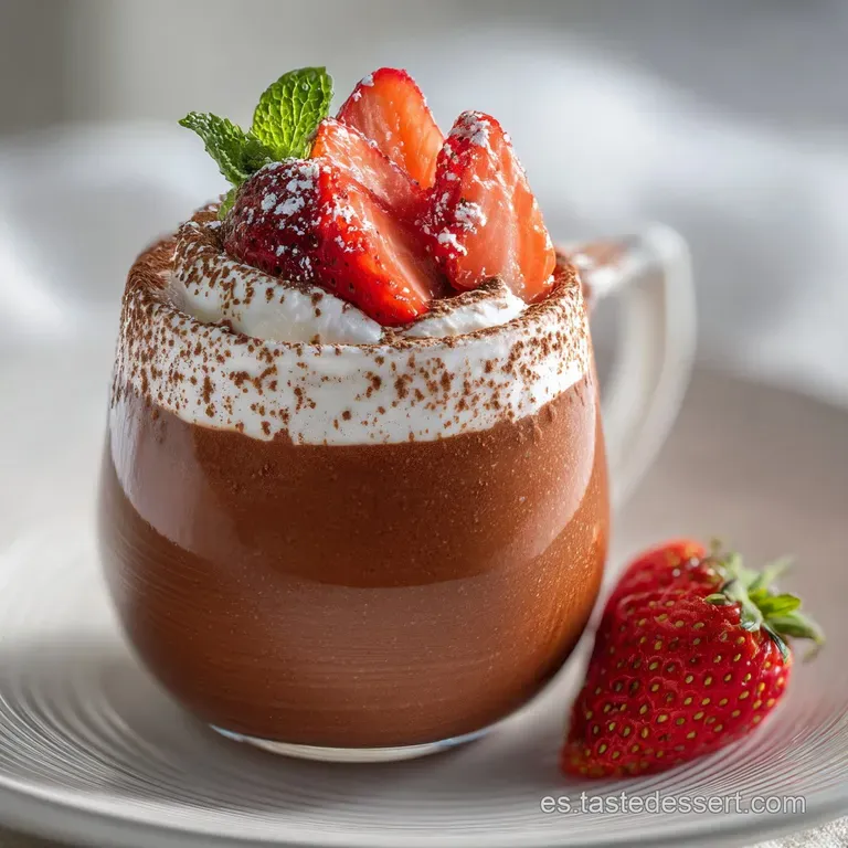 Postre de Chocolate con Fresas: Aterciopelado y Fresco