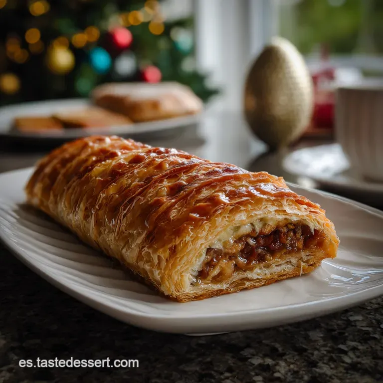 Postre de Navidad Hojaldre Caramelizado