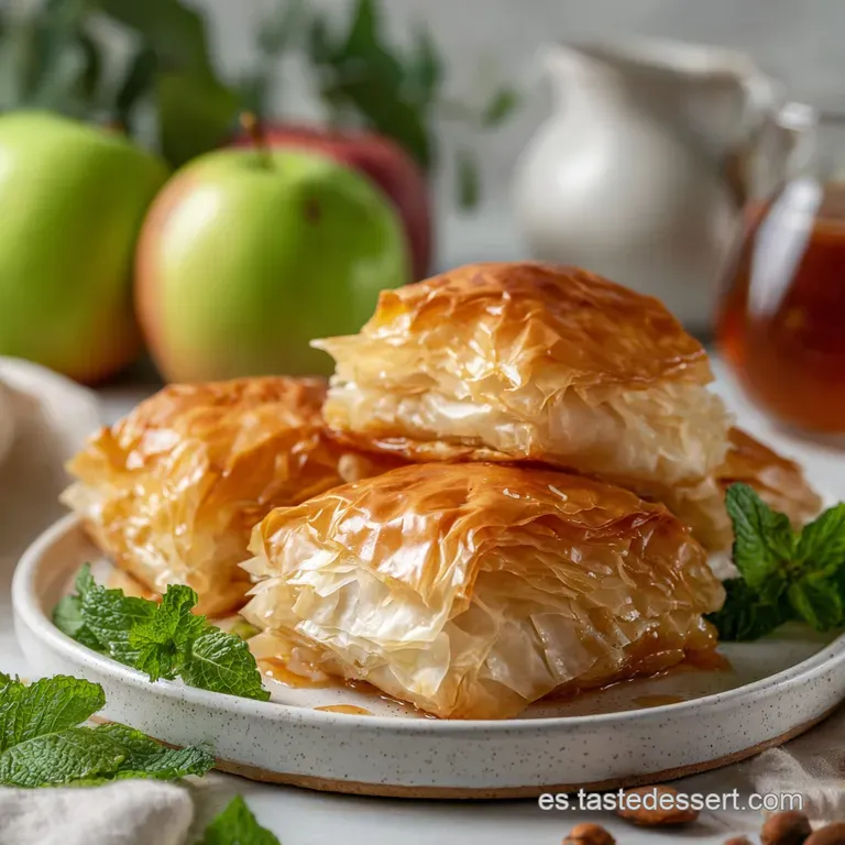 Postre de Masa Filo y Manzana Especiada