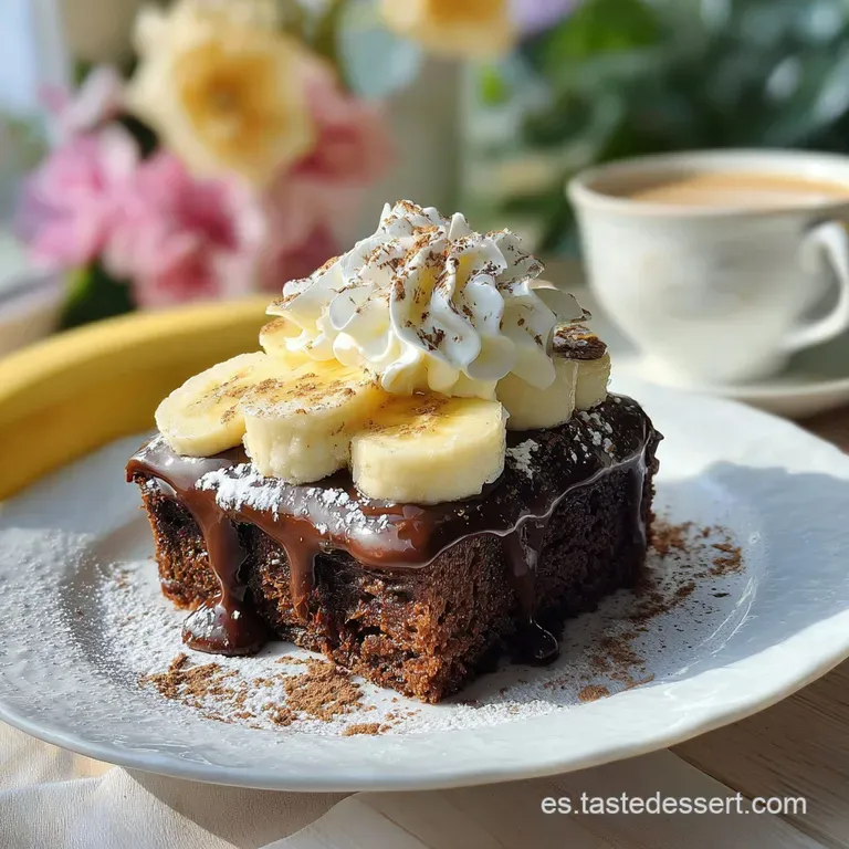 Postre con Pl&aacute;tano y Chocolate