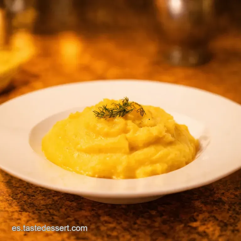 Pur&eacute; De Papas Cremoso a La Mantequilla Caf&eacute; presentation