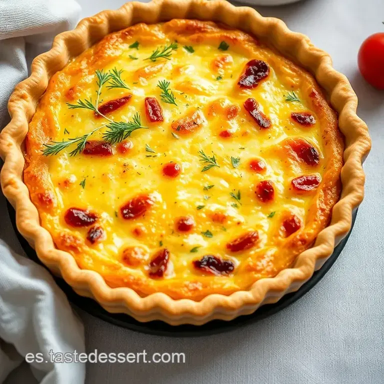 Quiche Lorraine: Un Cl&aacute;sico Franc&eacute;s Irresistible presentation