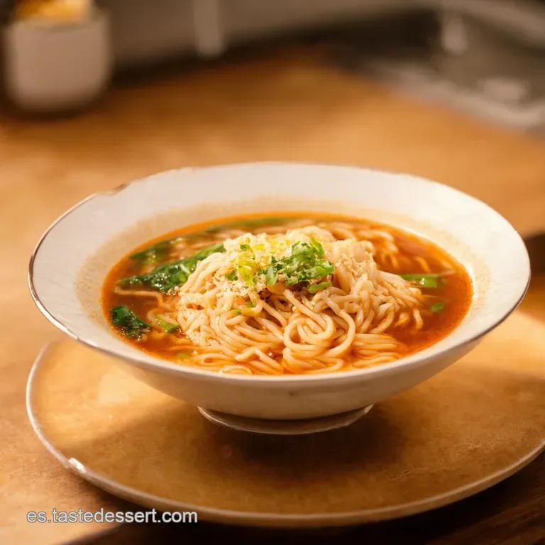 Ramen Casero Sopa De Fideos Del Sol Naciente presentation
