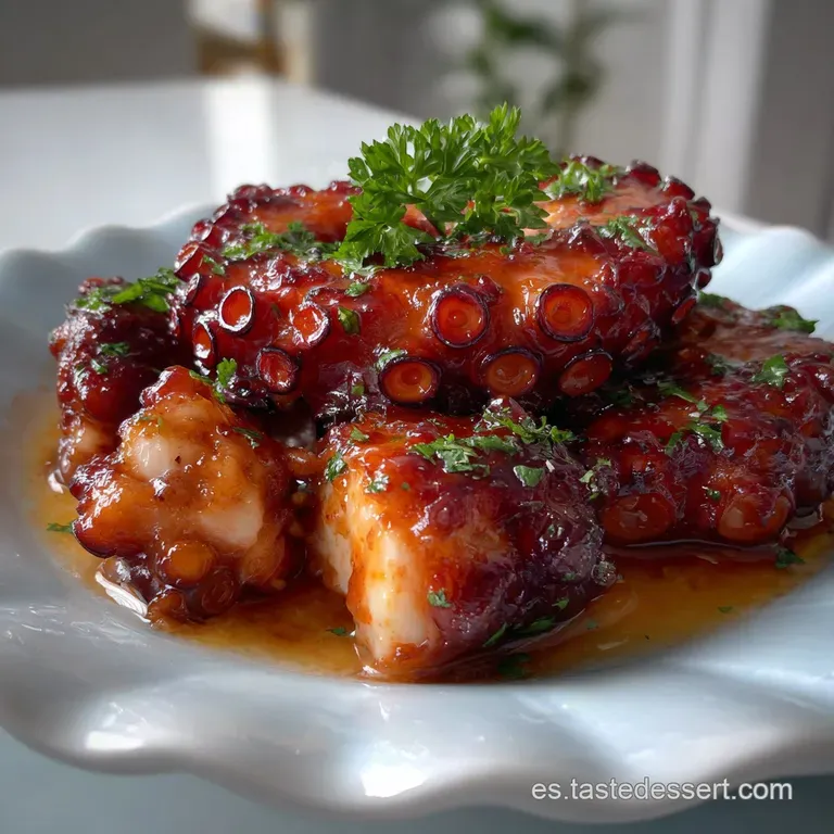 Elegant plate with perfectly seared meat, showing a tender interior, contrasted by a medley of bright, grilled peppers and...