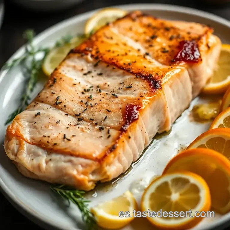 Salm&oacute;n Al Horno Con Hierbas Mediterr&aacute;neas presentation