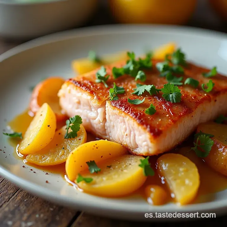 Salm&oacute;n al Horno con Patatas a la Espa&ntilde;ola