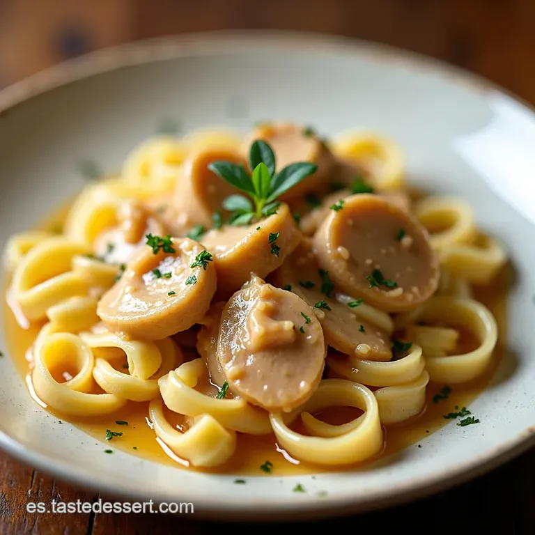 Stroganoff Cremoso de Pavo con Champi&ntilde;ones
