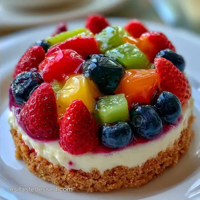 Tarta De Frutas Con Gelatina con Queso Crema