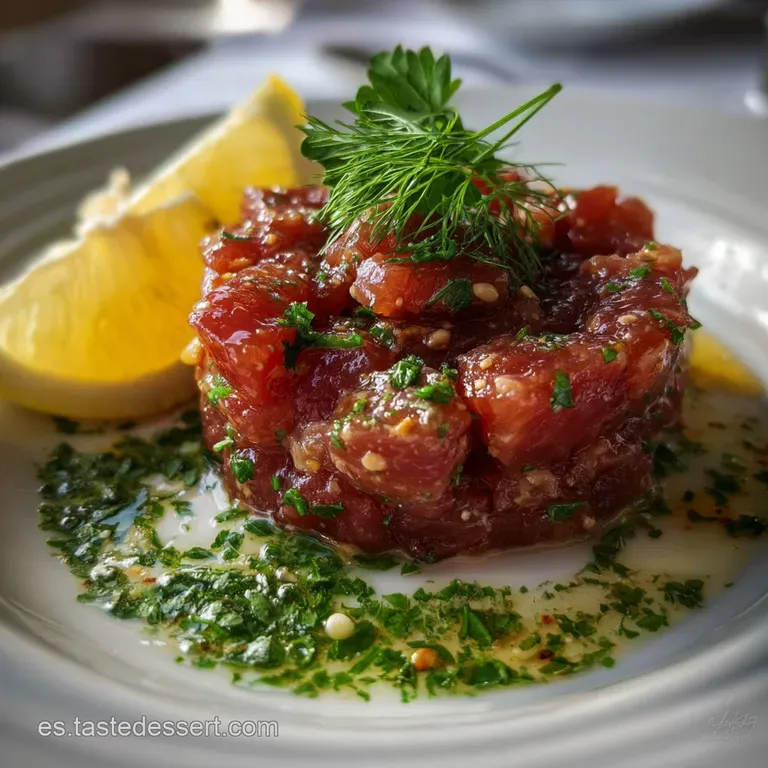 Tartar de At&uacute;n y Aguacate: Vibrante