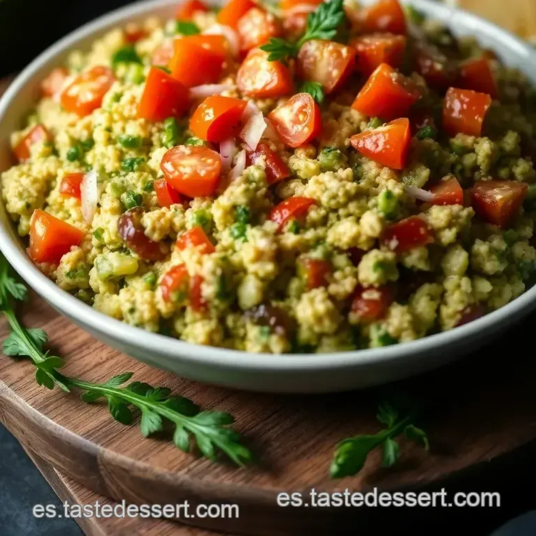 Tartar Vegano De Aguacate: Un Bocado Fresco Y Mediterr&aacute;neo presentation