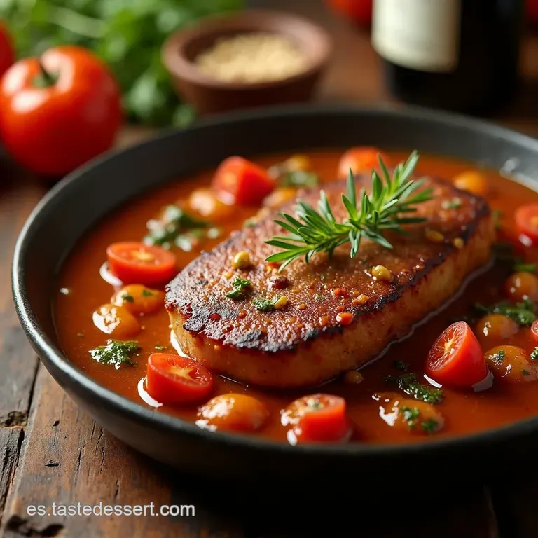 Ternera Guisada Con Vino Tinto Y Setas El Cl&aacute;sico Que Se Corta Con Cuchara presentation