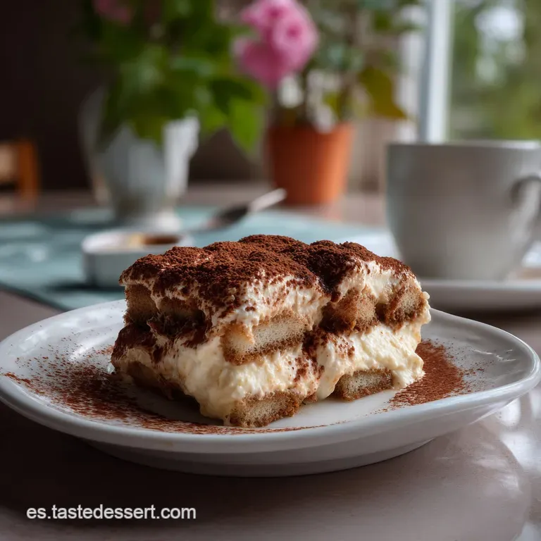 Elegant slices of tiramisu arranged on a white plate, showcasing the creamy filling and dark coffee-soaked biscuits.