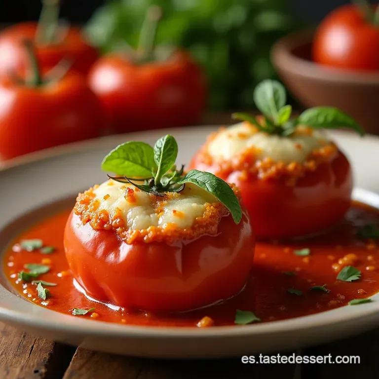 Tomates Rellenos a La Mediterr&aacute;nea Toque Monimarmo presentation