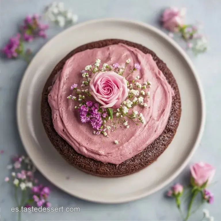 Torta Moderna de Chocolate Y Rosas: Elegante y Floral