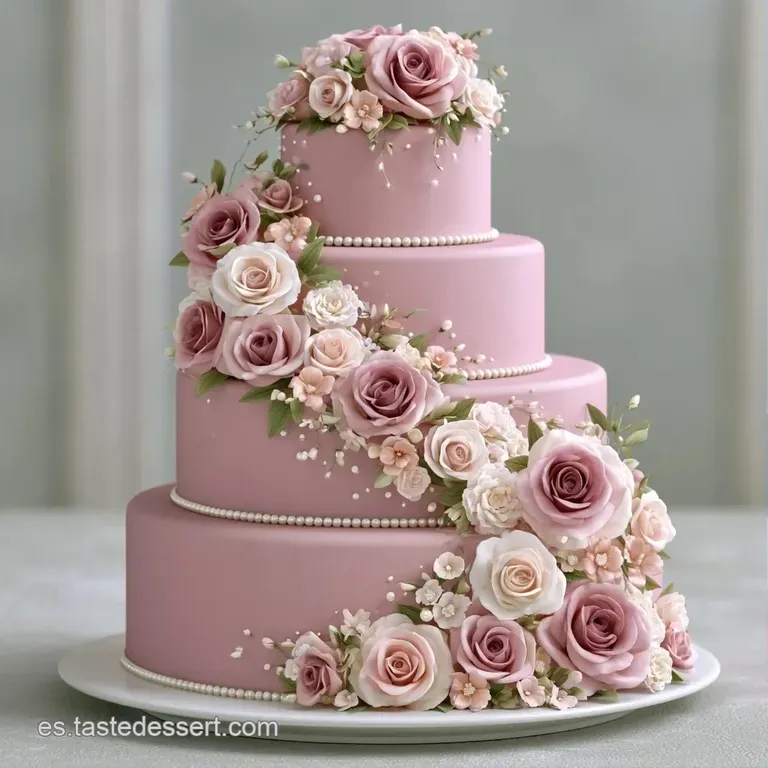 Torta blanca impecable sobre base plateada, con acabado mate sedoso y detalles ornamentales en relieve muy precisos.