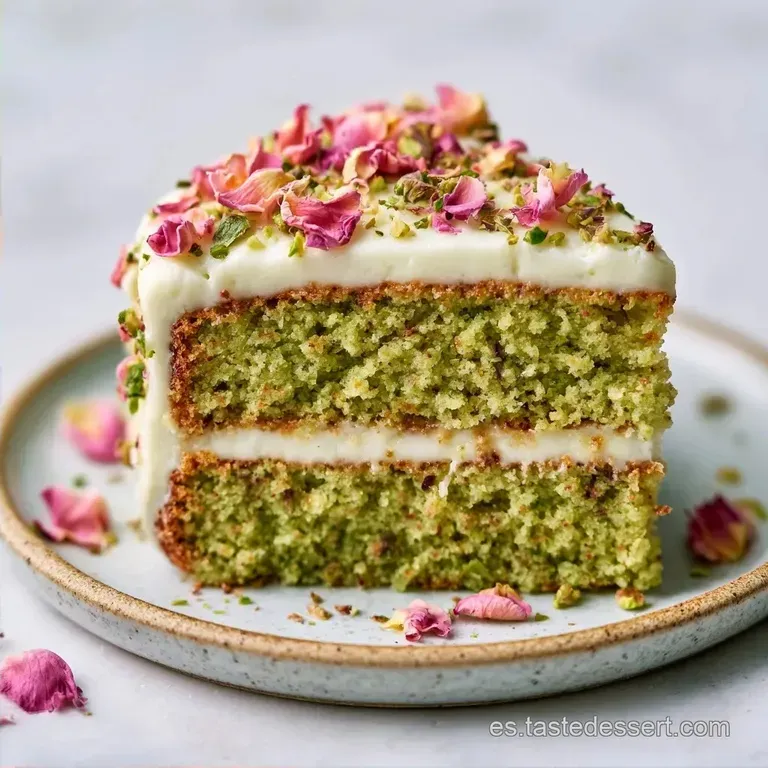 Torta de Pistacho Y Rosas Ligera