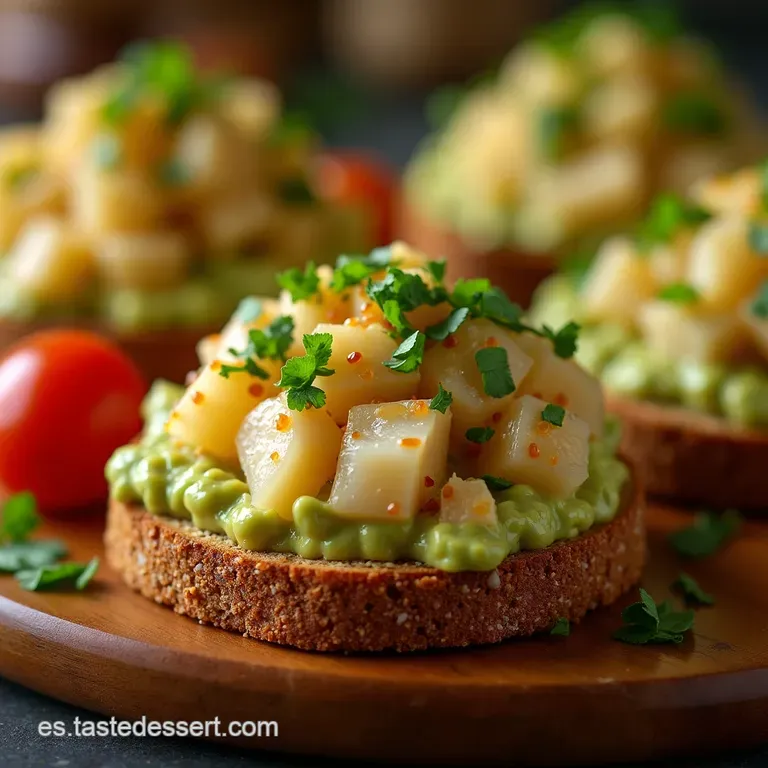 Crujientes De At&uacute;n Fresco Tostadas De Ceviche R&aacute;pido presentation