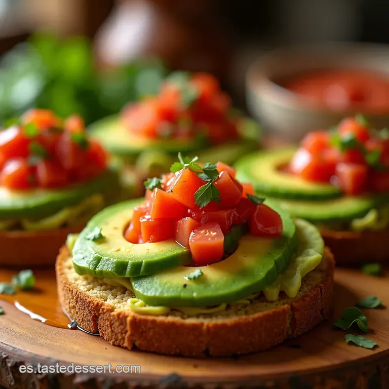Tostadas De Aguacate Con Pico De Gallo Un Bocado De Cielo Mexicano presentation