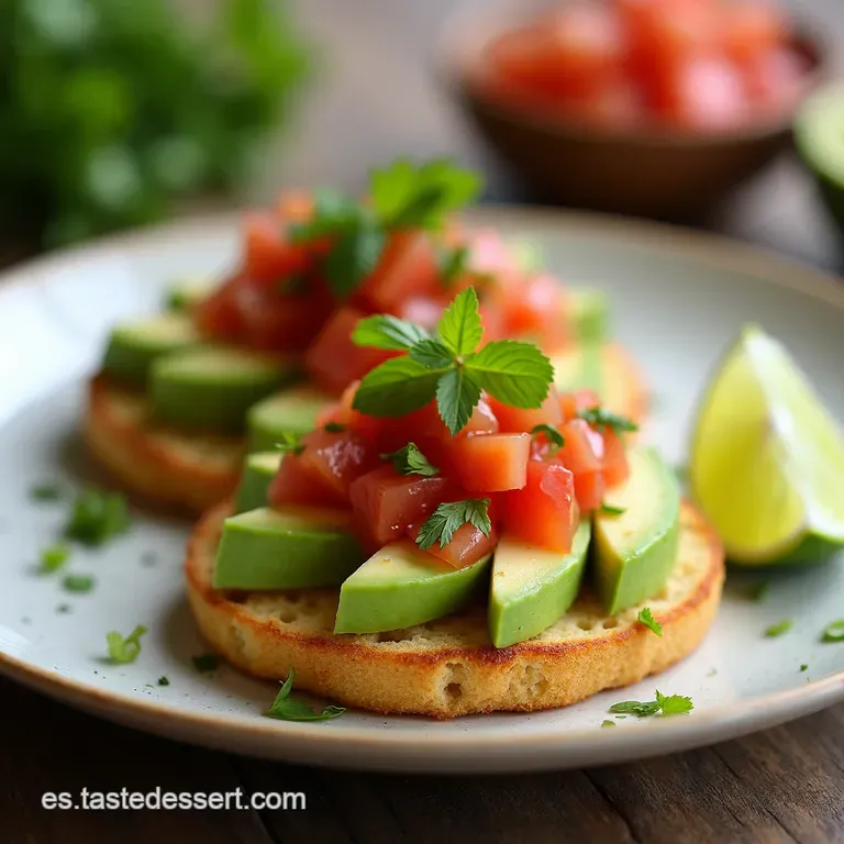Tostadas de Aguacate con Pico de Gallo Un Bocado de Cielo Mexicano