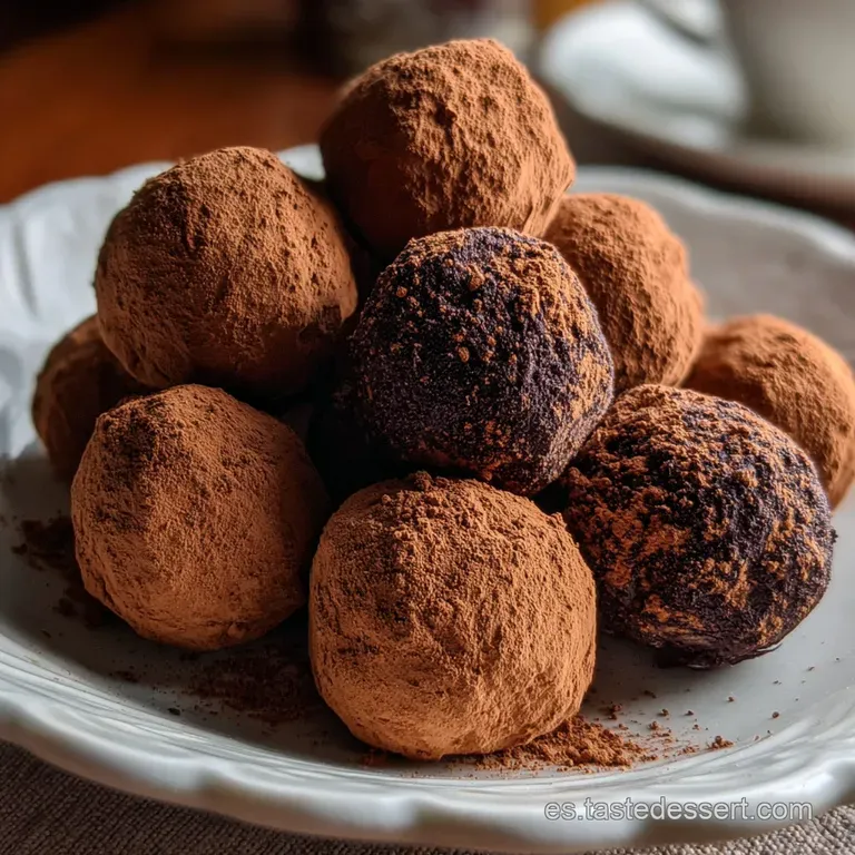 Trufas de Chocolate Receta: Centro Aterciopelado