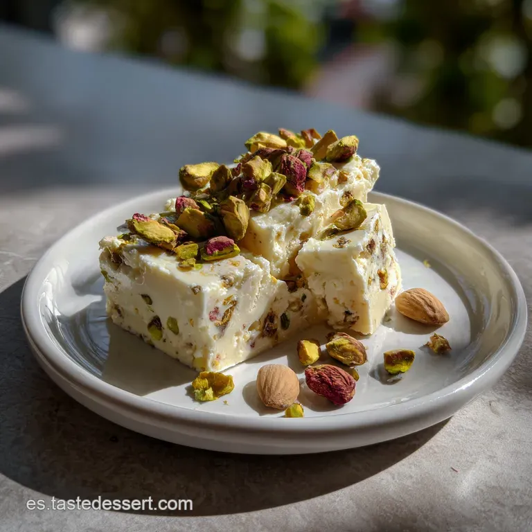 Turrn de Pistachos y Chocolate Blanco: El Postre Cremoso
