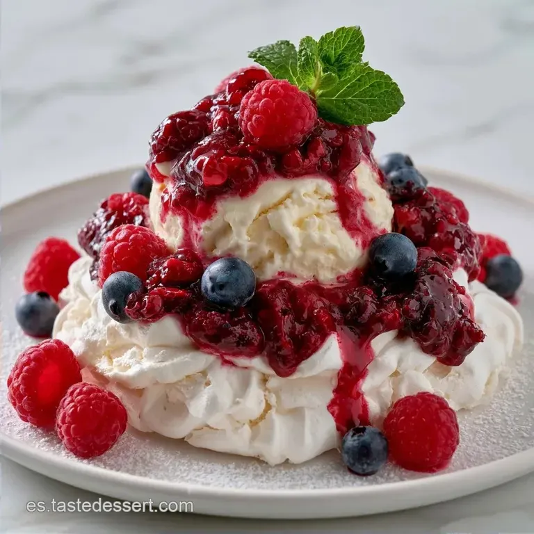 Vacherin Glacé de Frutos Rojos: Clásico Francés