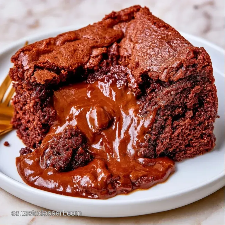 Bizcocho circular de chocolate intenso junto a una frambuesa roja y una hoja de menta fresca sobre fondo blanco neutro.