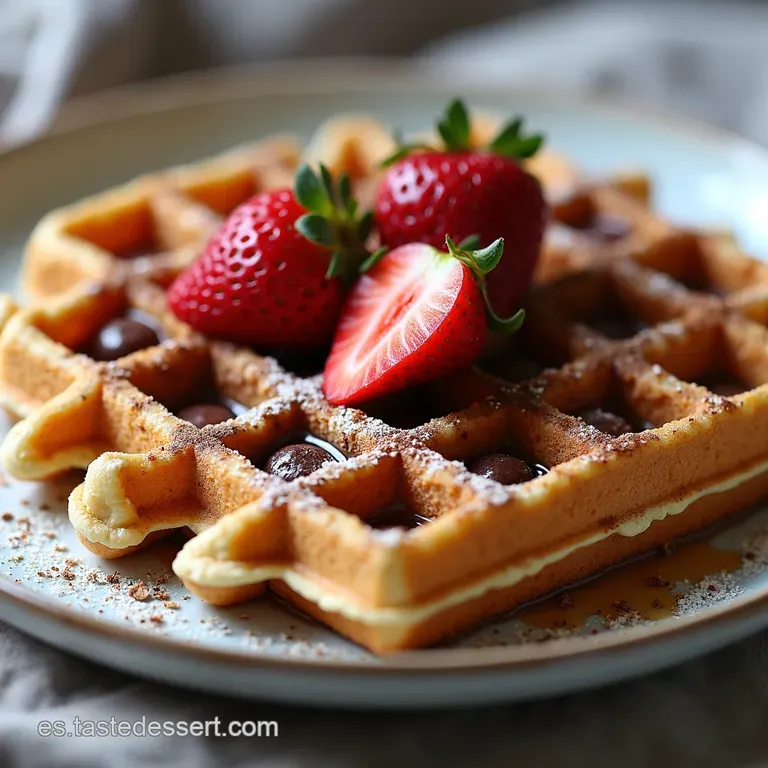 Waffles Veganos de Avena y Chocolate